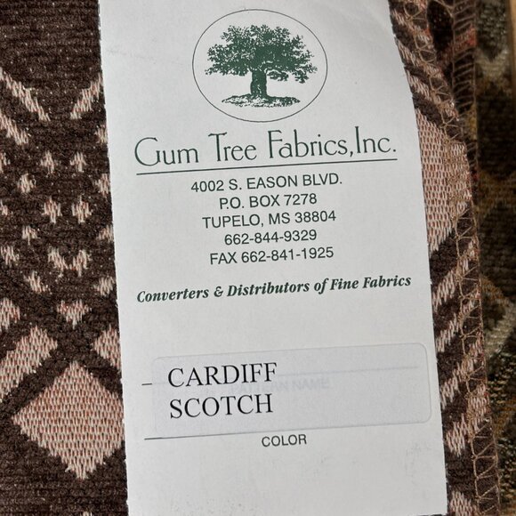 Gum Tree Fabrics upholstery Fabric - cardiff pattern Vtg Sample - Picture 5 of 6